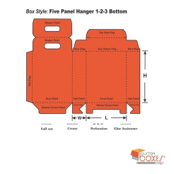 Five Panel Hanger Snap Lock Bottom